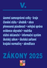 E-kniha Zákony V / 2025 - Veřejná správa, Školství - Sbírka zákonů