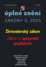 E-kniha Aktualizace II/1 / 2025 - Živnostenský zákon - kolektiv autorů