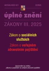 E-kniha Aktualizace III/1 / 2025 - Zákon o sociálních službách - kolektiv autorů
