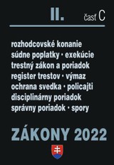 E-kniha Zákony 2022 II/C - Trestné právo, Exekučný poriadok, Správne právo - Poradca s.r.o.