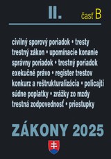 E-kniha Zákony II. B / 2025 - Trestné právo, súdne spory a exekúcie - Poradca s.r.o.