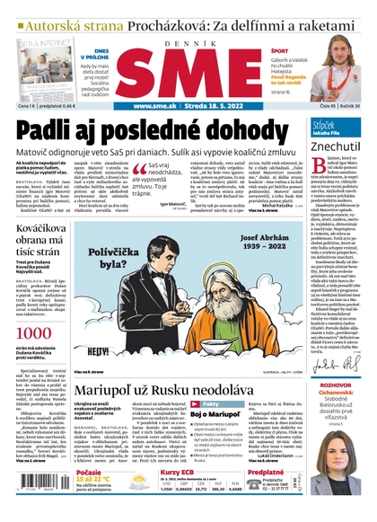 E-magazín SME 18-5-2022 - Petit Press, a.s. 