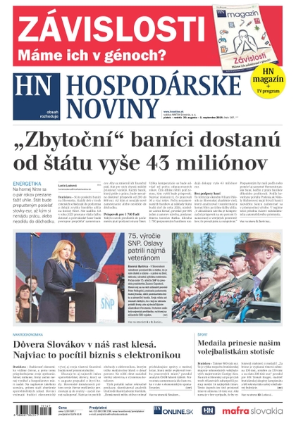 E-magazín Hospodárske noviny 30.08.2019 - MAFRA Slovakia, a.s.