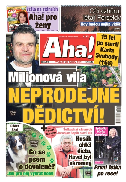 E-magazín Aha! - 6.8.2022 - CZECH NEWS CENTER a. s.