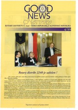 E-magazín Rotary Good News č. 4 / 1999 - ROTARY INTERNATIONAL DISTRIKT 2240 ČESKÁ REPUBLIKA A SLOVENSKÁ REPUBLIKA, mezinárodní nezisková organizace