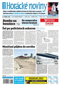 E-magazín Horácké Noviny Pátek 24.4.2020 č. 032 - Horácké noviny