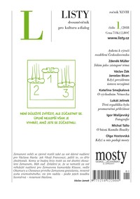 E-magazín Listy 1/2018 - Listy, dvouměsíčník pro kulturu a dialog