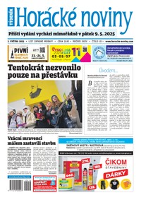 E-magazín Horácké noviny 18/2025 - Horácké noviny