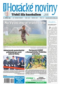 E-magazín Horácké noviny 33/2025 - Horácké noviny