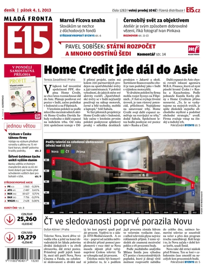 E-magazín E15 4.1.2013 - Czech Media Invest