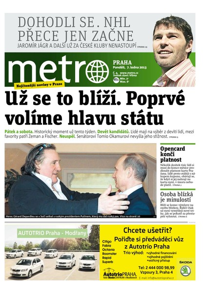 E-magazín METRO 7.1.2013 - deník METRO
