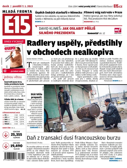 E-magazín E15 7.1.2013 - Czech Media Invest