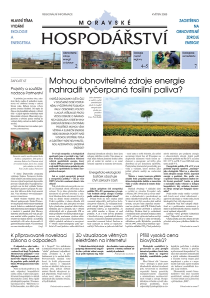 E-magazín MH květen 2008 - Magnus Regio, vydavatel Moravského hospodářství