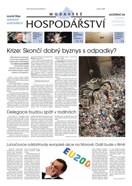 E-magazín MH leden únor 2009 - Magnus Regio, vydavatel Moravského hospodářství