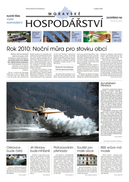 E-magazín MH duben 2009 - Magnus Regio, vydavatel Moravského hospodářství