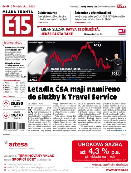 E-magazín E15 17.1.2013 - Czech Media Invest