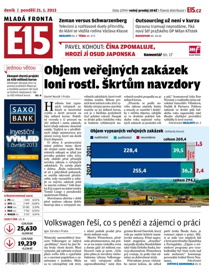 E-magazín E15 21.1.2013 - Czech Media Invest