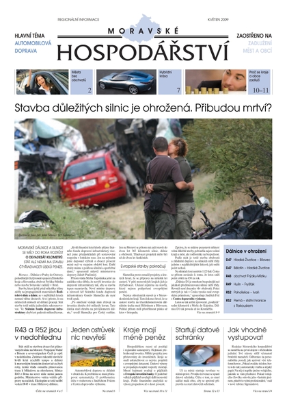 E-magazín MH květen 2009 - Magnus Regio, vydavatel Moravského hospodářství