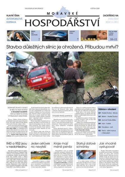 E-magazín MH květen 2009 - Magnus Regio, vydavatel Moravského hospodářství