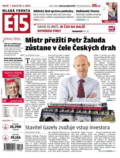 E-magazín E15 29.1.2012 - Czech Media Invest