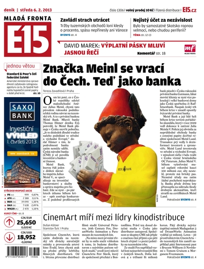 E-magazín E15 6.2.2013 - Czech Media Invest