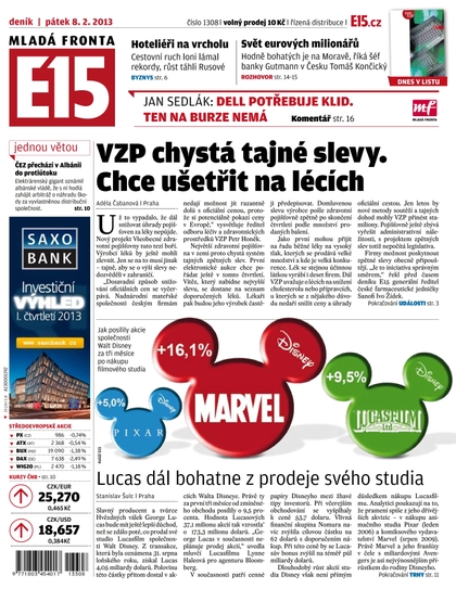 E-magazín E15 8.2.2013 - Czech Media Invest