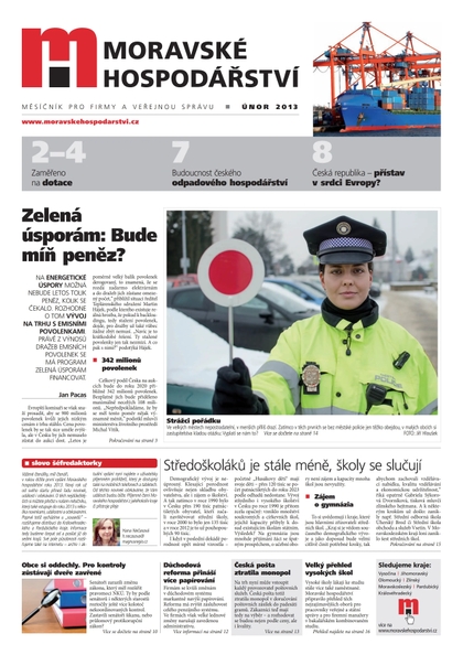 E-magazín MH leden únor 2013 - Magnus Regio, vydavatel Moravského hospodářství