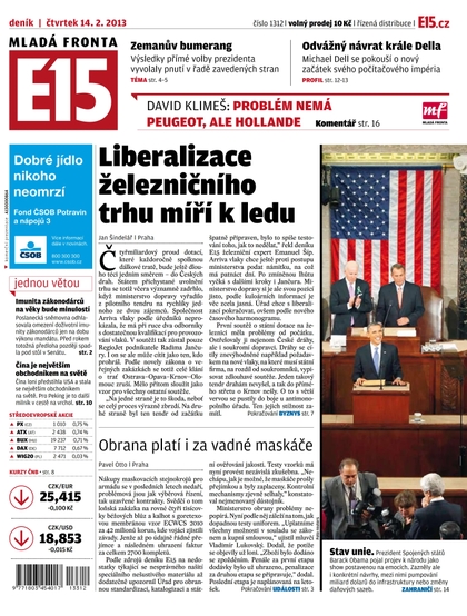 E-magazín E15 14.2.2013 - Czech Media Invest