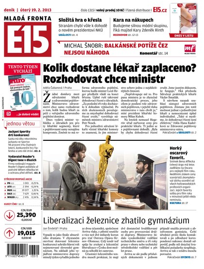 E-magazín E15 19.2.2013 - Czech Media Invest
