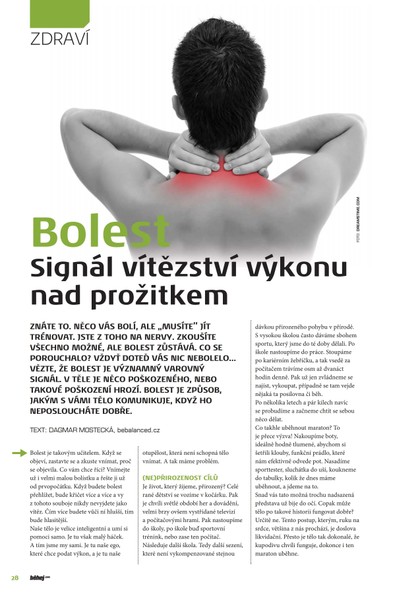 E-magazín Bolest Signál vítězství výkonu nad prožitkem - Behej.com, s.r.o.