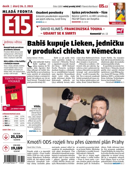 E-magazín E15 26.2.2013 - Czech Media Invest