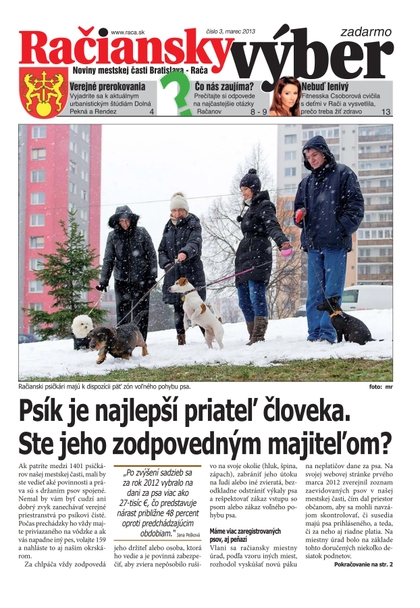 E-magazín 3/2013 - Miestny úrad Bratislava - Rača