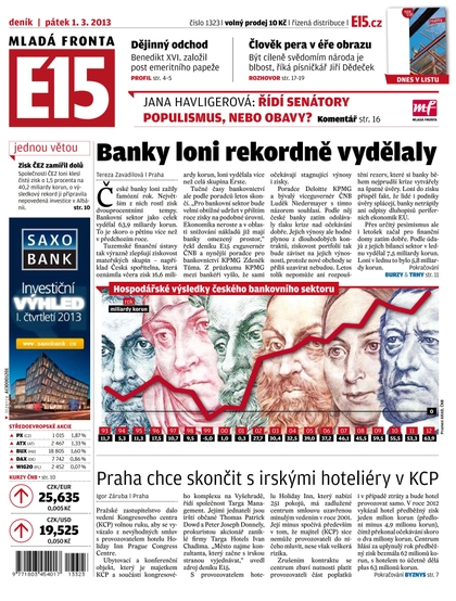 E-magazín E15 1.3.2013 - Czech Media Invest