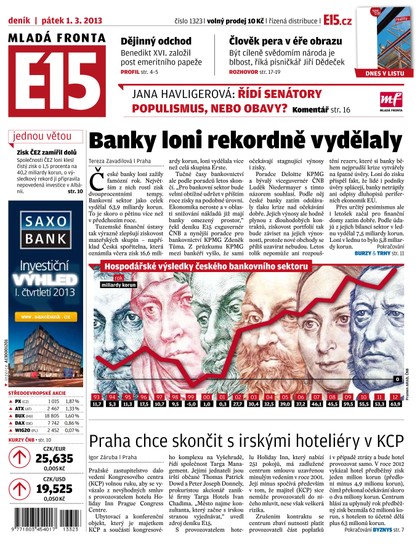 E-magazín E15 1.3.2013 - Czech Media Invest