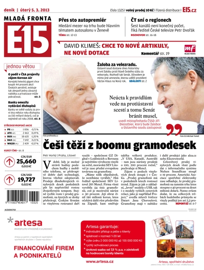 E-magazín E15 5.3.2013 - Czech Media Invest