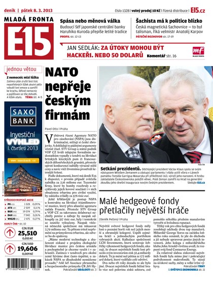 E-magazín E15 8.3.2013 - Czech Media Invest