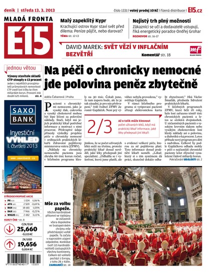 E-magazín E15 13.3.2013 - Czech Media Invest