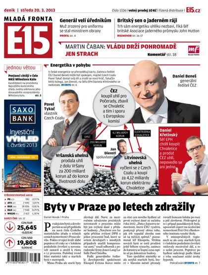 E-magazín E15 20.3.2013 - Czech Media Invest