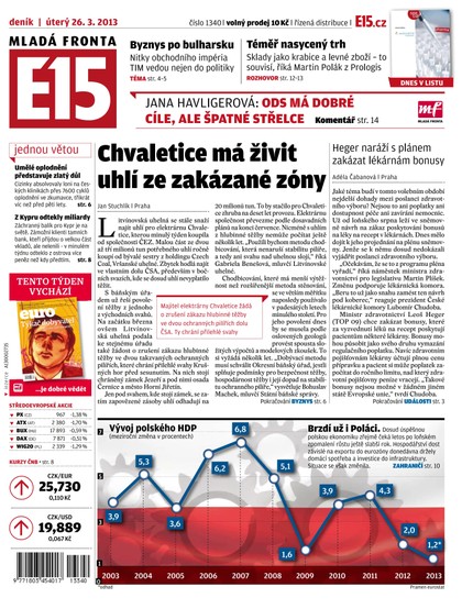 E-magazín E15 26.3.2013 - Czech Media Invest