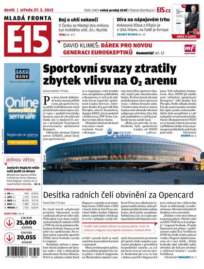 E-magazín E15 27.3.2013 - Czech Media Invest