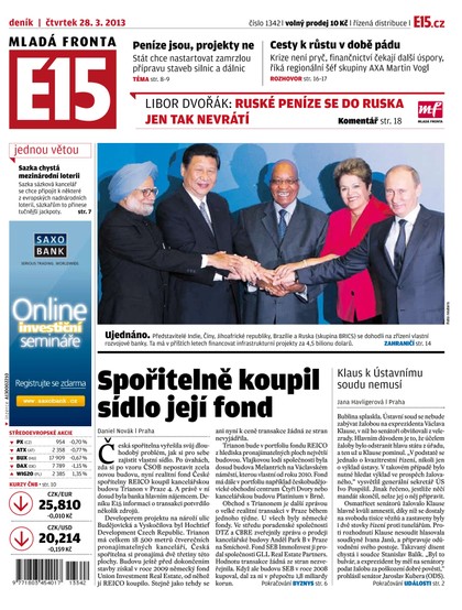 E-magazín E15 28.3.2013 - Czech Media Invest