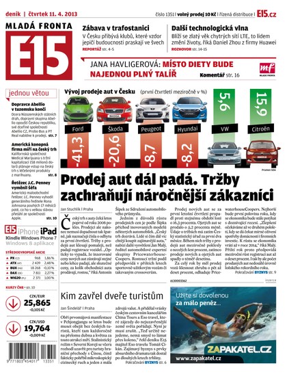 E-magazín E15 11.4.2013 - Czech Media Invest