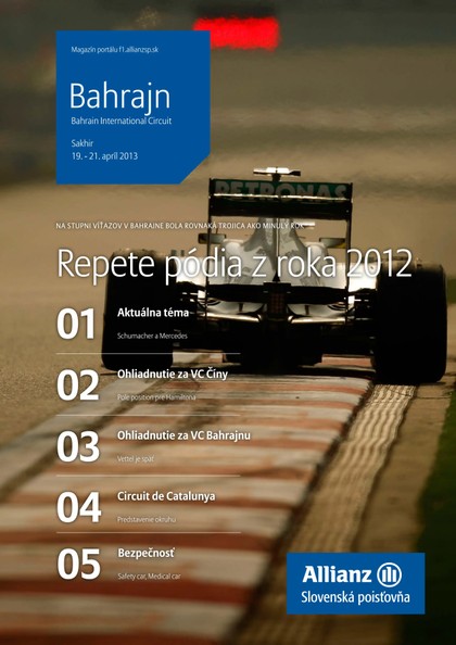 E-magazín Magazín F1 3/2013 - Allianz - Slovenská poisťovňa, a.s.