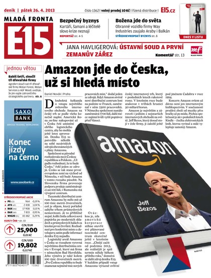 E-magazín E15 26.4.2013 - Czech Media Invest