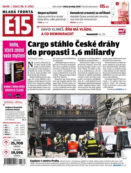 E-magazín E15 30.4.2013 - Czech Media Invest