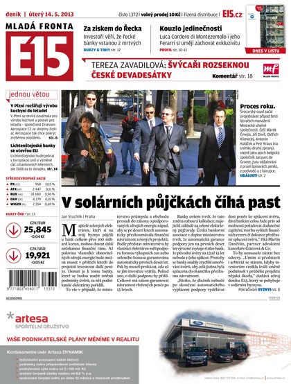 E-magazín E15 14.5.2013 - Czech Media Invest