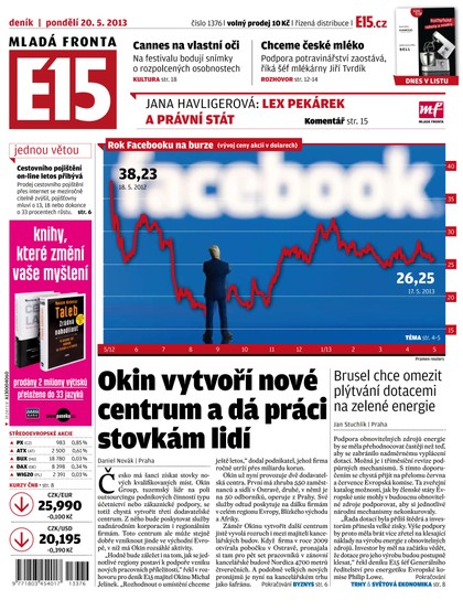 E-magazín E15 20.5.2013 - Czech Media Invest