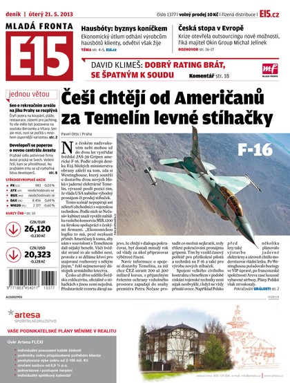 E-magazín E15 21.5.2013 - Czech Media Invest