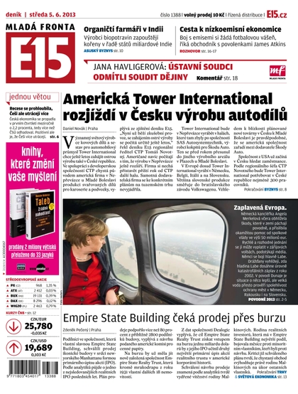 E-magazín E15 5.6.2013 - Czech Media Invest