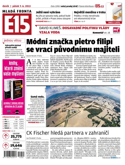 E-magazín E15 7.6.2013 - Czech Media Invest